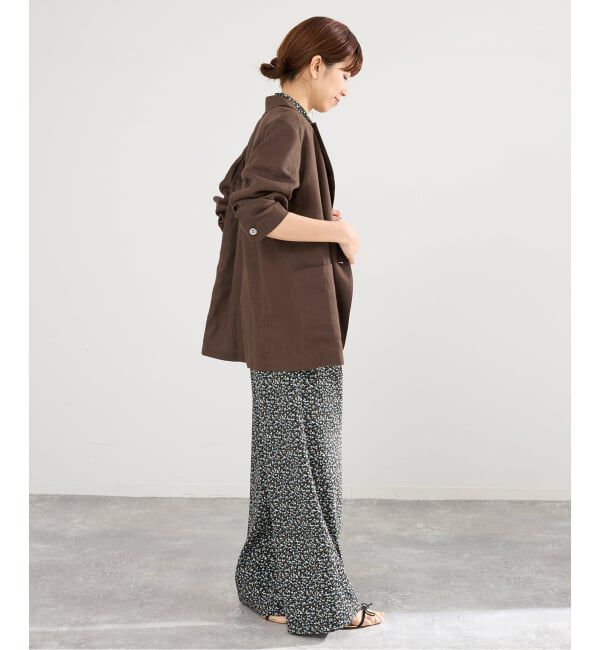 IENA「《追加予約》ウォッシャブル ソフトリネン リラックスジャケット」|テーラードジャケット|