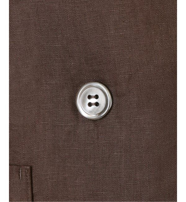 IENA「《追加予約》ウォッシャブル ソフトリネン リラックスジャケット」|テーラードジャケット|