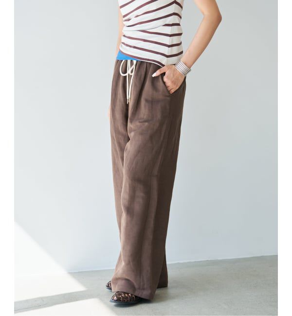 IENA「《新色あり/追加予約》ウォッシャブル リネンレーヨンイージーパンツ」|その他|