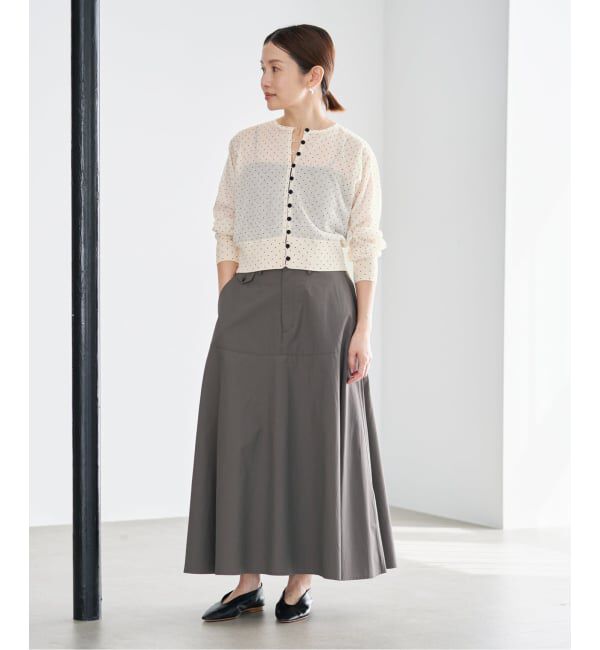 IENA「《予約》フロッキードットミニカーディガン」|カーディガン|