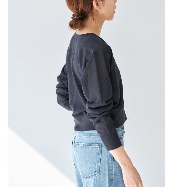 IENA「《予約》フロッキードットミニカーディガン」|カーディガン|