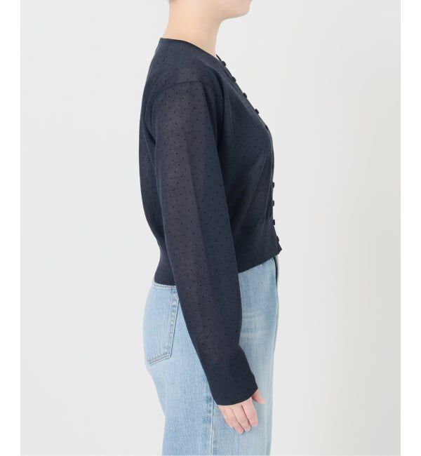 IENA「《予約》フロッキードットミニカーディガン」|カーディガン|