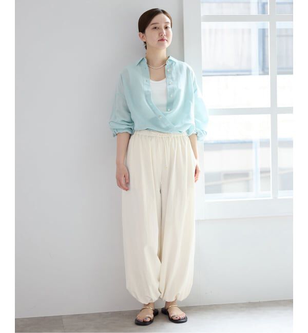 IENA「《予約》ウォッシャブル コットンタフタバルーンパンツ」|その他|