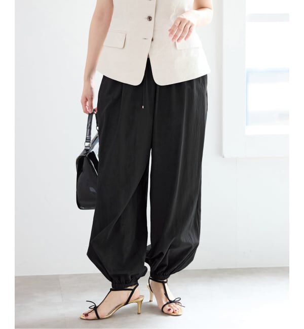 IENA「《予約》ウォッシャブル コットンタフタバルーンパンツ」|その他|