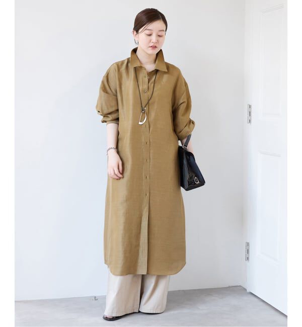 IENA「《予約》ラミーリヨセルシャツワンピース」|ワンピース|