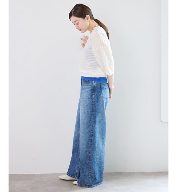 IENA「《予約》ウォッシャブル シアーフリルプルオーバー」|ニット・セーター|