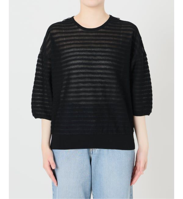 IENA「《予約》ウォッシャブル シアーフリルプルオーバー」|ニット・セーター|