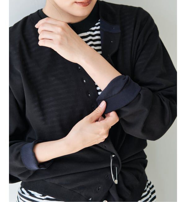 IENA「《予約》ウォッシャブル ダブルレイヤードカーディガン」|カーディガン|