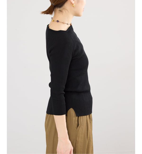 IENA「《予約》ウォッシャブル2WAYオフショルリブニット」|ニット・セーター|