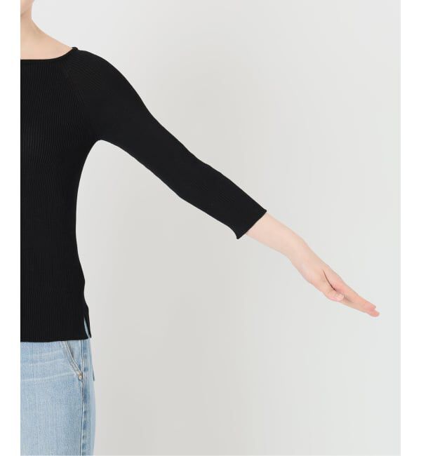 IENA「《予約》ウォッシャブル2WAYオフショルリブニット」|ニット・セーター|