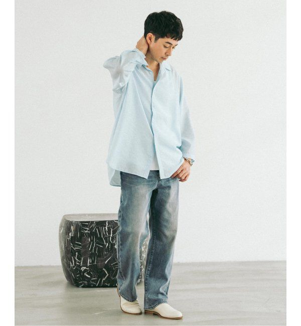 EDIFICE「シアー バンブー 8分袖 レギュラーシャツ」|シャツ・ブラウス|