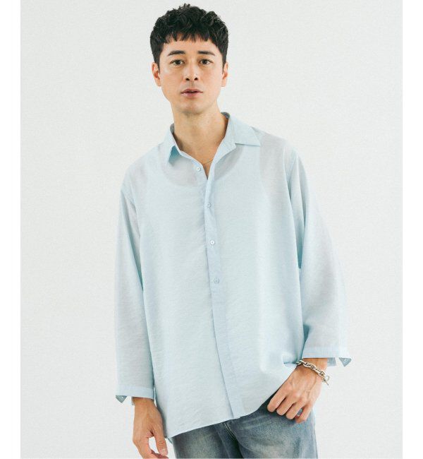 EDIFICE「シアー バンブー 8分袖 レギュラーシャツ」|シャツ・ブラウス|
