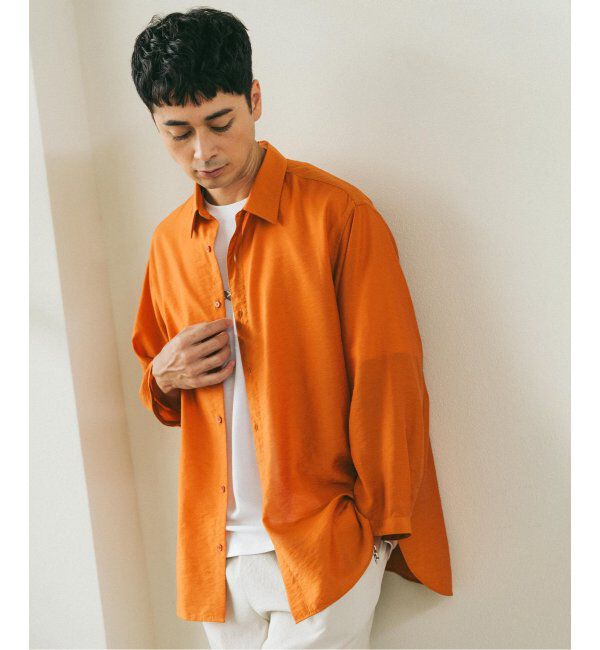 EDIFICE「シアー バンブー 8分袖 レギュラーシャツ」|シャツ・ブラウス|