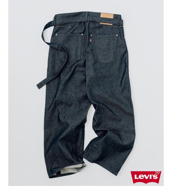 EDIFICE「LEVI&rsquo;S(R)/リーバイス(R) 別注 TWISTED BELTED デニムパンツ (L30)」|デニム|ネイビー