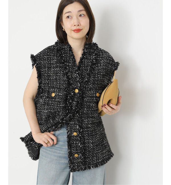 journal standard L'essage「GIOLICAツイードBIGベスト」|ダウンベスト・ベスト|