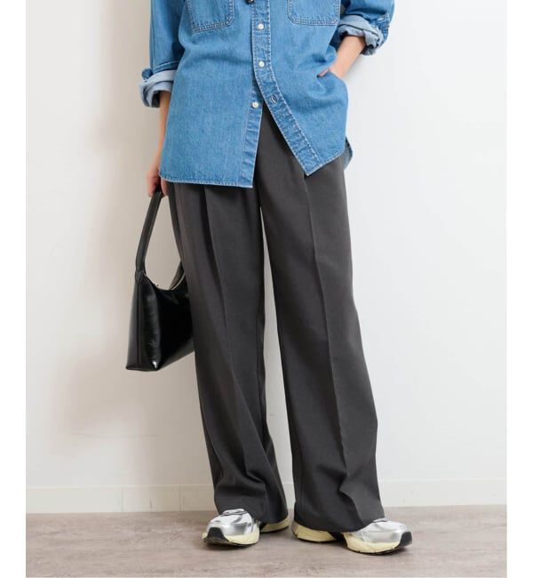 JOURNAL STANDARD relume「《追加7》マットウースフレアタックパンツ」|スラックス|グレー