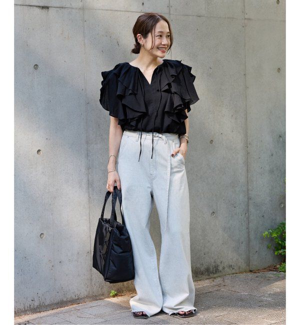 JOURNAL STANDARD「ラッフルカラーコットンボイルブラウス」|シャツ・ブラウス|