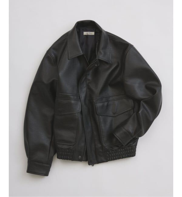 JOURNAL STANDARD relume「フェイクレザー フライトジャケット」|ミリタリージャケット|ブラック
