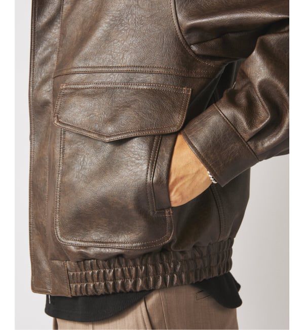 JOURNAL STANDARD relume「フェイクレザー フライトジャケット」|ミリタリージャケット|