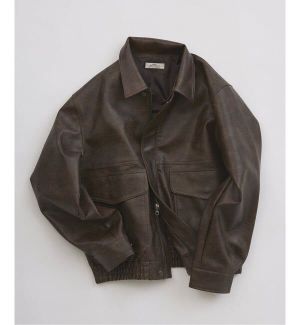 JOURNAL STANDARD relume「フェイクレザー フライトジャケット」|ミリタリージャケット|ブラウン