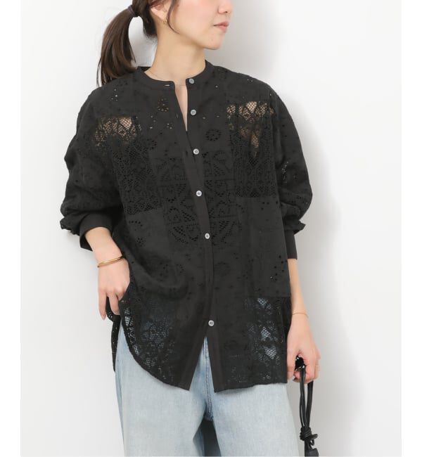 JOURNAL STANDARD relume「《追加2》パッチワークレースシャツ」|シャツ・ブラウス|ブラック