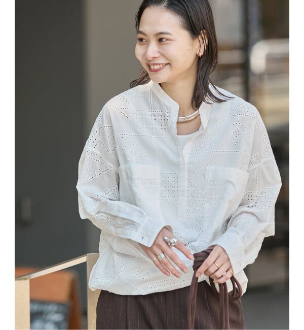 JOURNAL STANDARD「《追加2》コットンキカレーススキッパーシャツ」|シャツ・ブラウス|ホワイト