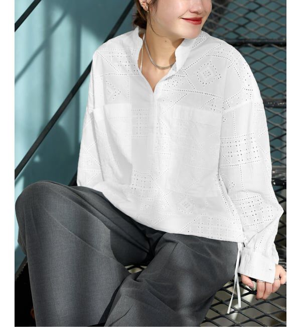 JOURNAL STANDARD「《追加2》コットンキカレーススキッパーシャツ」|シャツ・ブラウス|