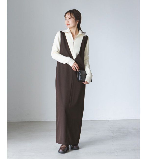 NOBLE「ストレートVネックワンピース」|ワンピース|