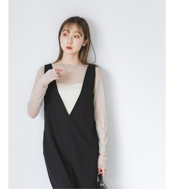 NOBLE「ストレートVネックワンピース」|ワンピース|