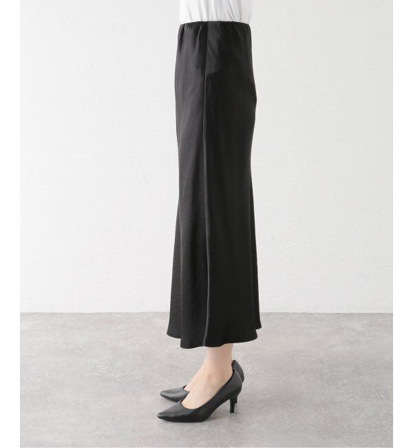 NOBLE「《追加》ナローAラインサテンスカート 2」|スカート|
