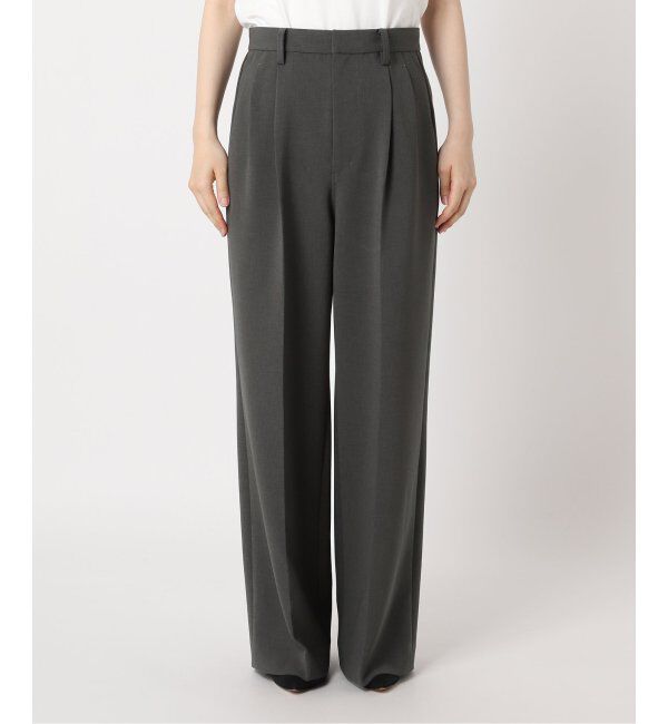 Spick and Span「《追加》ダブルクロスツータックパンツ」|スラックス|