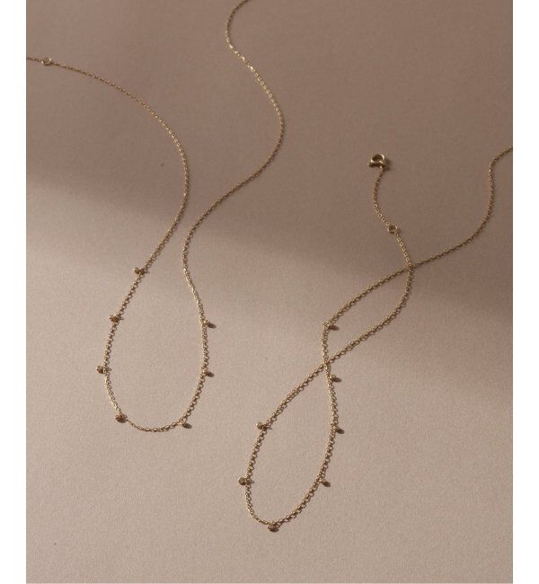 Lilas by Spick&Span「7ダイヤステーション50cmネックレス K10」|ネックレス|