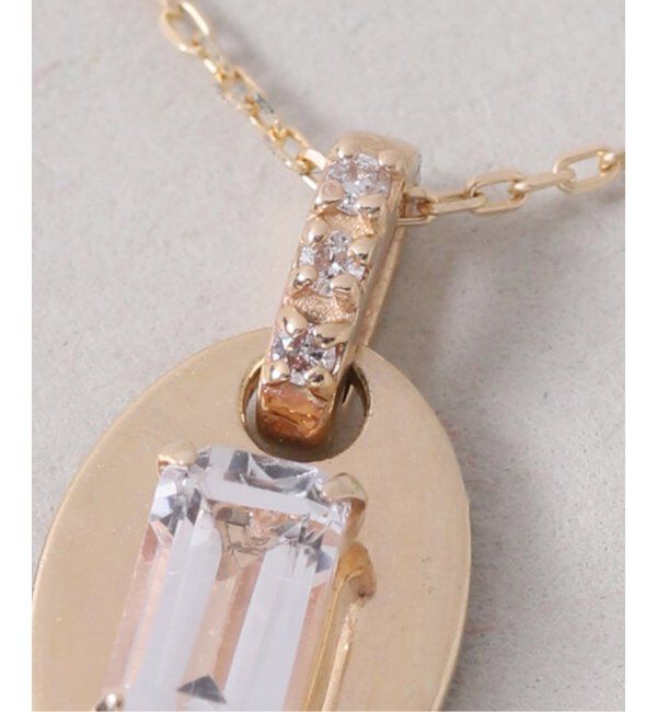 Lilas by Spick&Span「メレダイヤバチカンホワイトトパーズ45cmネックレス K10」|ネックレス|