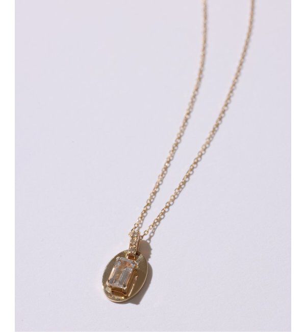 Lilas by Spick&Span「メレダイヤバチカンホワイトトパーズ45cmネックレス K10」|ネックレス|