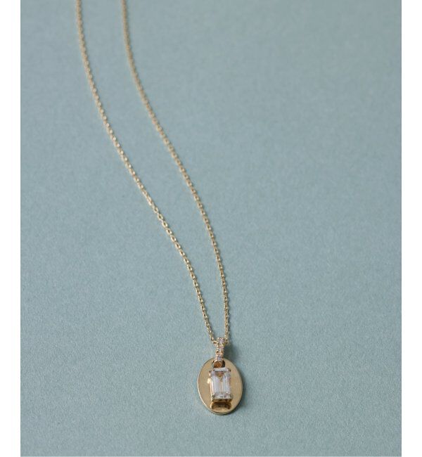 Lilas by Spick&Span「メレダイヤバチカンホワイトトパーズ45cmネックレス K10」|ネックレス|