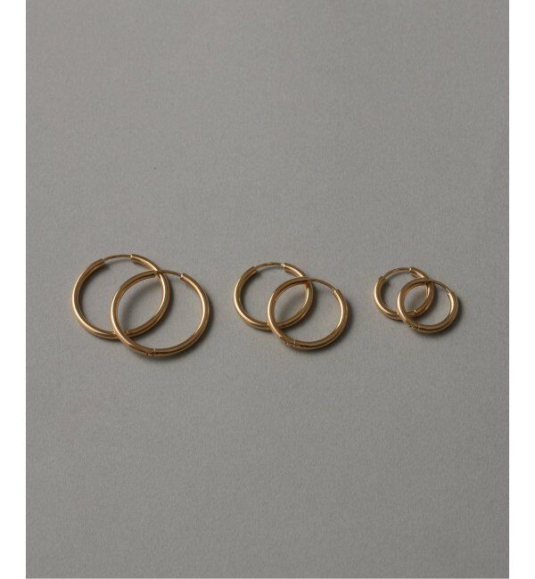 Lilas by Spick&Span「ハーフオープンフープピアスM K18(両耳)」|ピアス|