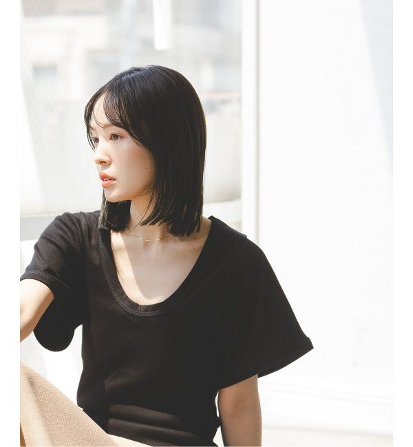 NOBLE「《追加》BY MALENE BIRGER/バイマレーネビルガー リブUネックTEE」|Tシャツ・カットソー|