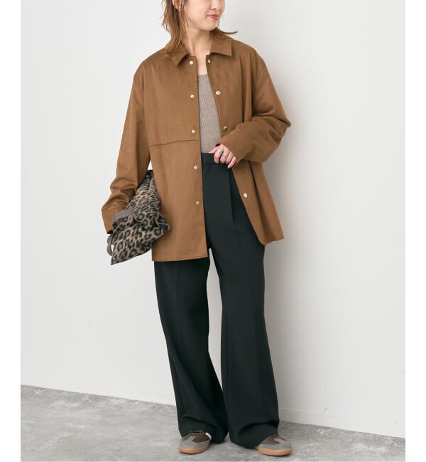 Spick and Span「《追加》ダブルクロスツータックパンツ」|スラックス|