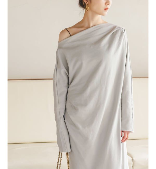 NOBLE「《NOBLE別注》GREYCHORD/グレーコード タックギャザーワンピース」|ワンピース|