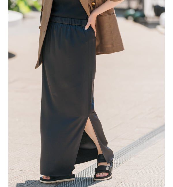 Spick and Span「《追加》サテンイージースカート」|スカート|