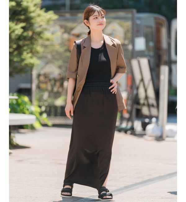 Spick and Span「《追加》サテンイージースカート」|スカート|