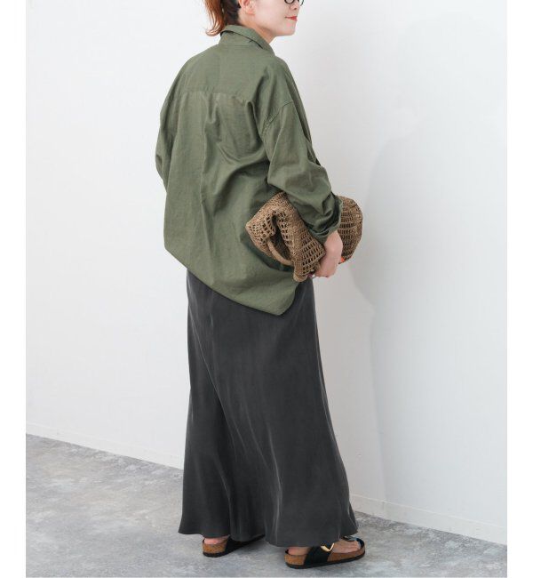 Spick and Span「《追加》ウォッシャブルキュプラフレアスカート」|スカート|