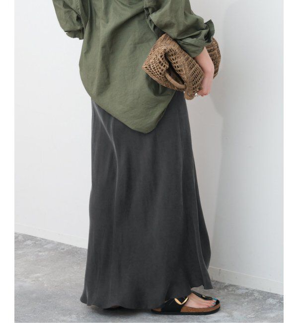 Spick and Span「《追加》ウォッシャブルキュプラフレアスカート」|スカート|