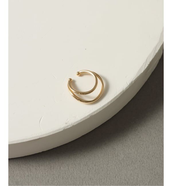 Lilas by Spick&Span「ダブルラインイヤーカフ K10（片耳）」|イヤーカフ|