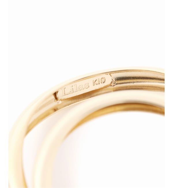 Lilas by Spick&Span「ダブルラインイヤーカフ K10（片耳）」|イヤーカフ|