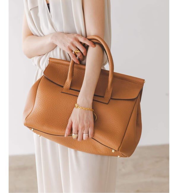 NOBLE「《WEB限定追加予約2》LORISTELLA/ロリステッラ レザービッグボストンバッグ」|ボストンバッグ|ブラウン