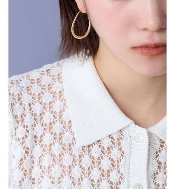 Spick and Span「《WEB限定予約》【SAMH by LILAS】ウェーブフープピアスK18GP（両耳）」|ピアス|