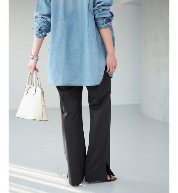 Spick and Span「《追加》スリットイージーパンツ」|スラックス|