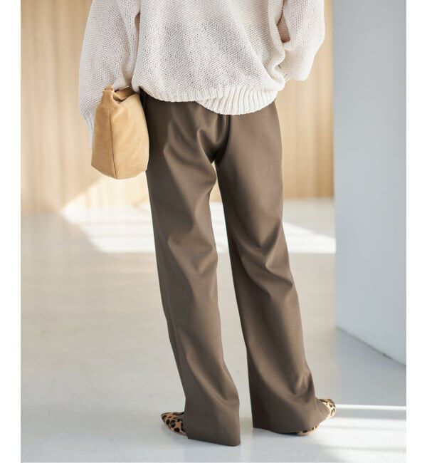 Spick and Span「《追加》スリットイージーパンツ」|スラックス|