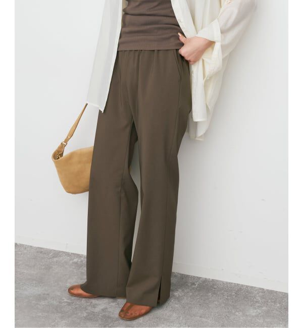 Spick and Span「《追加》スリットイージーパンツ」|スラックス|